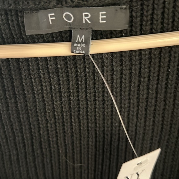 NWT square neck black sweater with balloon sleeves - Picture 2 of 4